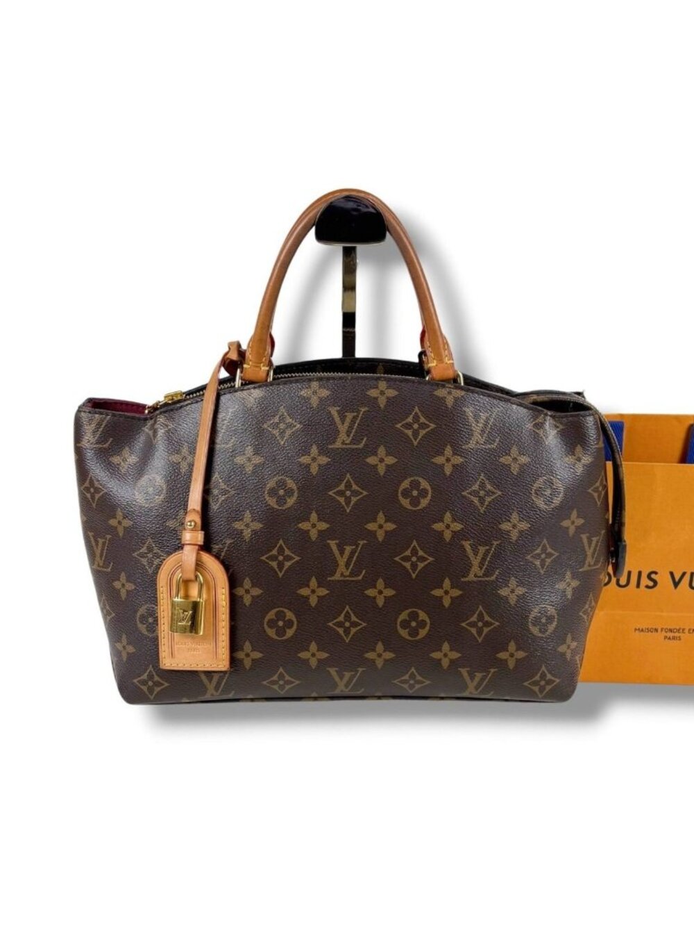 ★SOLD★ Louis Vuitton Petit Palais PM Handbag Monogram Leather Brown Padlock